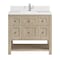 James Martin Vanities 36'' Single Vanity, Whitewashed Oak w/ Single Hole 3CM White Zeus Quartz Top & Backsplash 330-V36-WWO-1WZ - alternate 1
